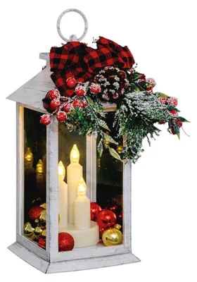 Produktbild von LED-Deko, Laterne mit Kerzen, H. 29 cm