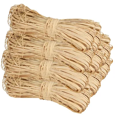 Raffia-Band natur, 500 g, 10 Bündel à 50 g, für Basteln & Deko