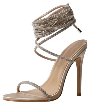Produktbild von Where's That From - Gladiatorensandalen für Damen, Stiletto-Absatz GT16186 (39 EU) (Champagner Gold)