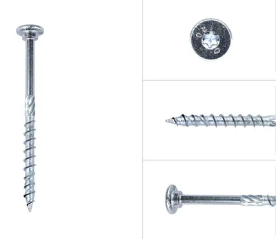 Obrázok produktu pre Pozinkovaná skrutka do dreva 6 x 80 Torx 30 - balenie 100 kusov