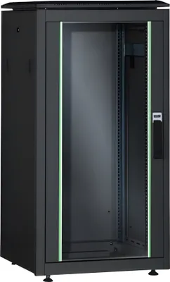 Produktbild von Digitus Netzwerkschrank Unique Serie - 800x1000 mm (BxT), Freistehendes Gestell, 26U, 800 kg, Verbessertes Kabelmanagement, Schwarz