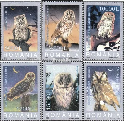 Produktbild von Briefmarken Rumänien 2003 Mi 5729-5734 (kompl.Ausg.) postfrisch Eulen