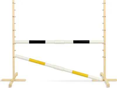 Image de Hobby Horse Hurdle 160cm hauteur 120cm noir et jaune avec deux barres