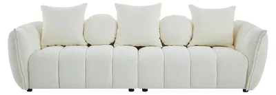 Produktbild von 4-Sitzer-Sofa aus strukturiertem Beige-Stoff GONOLON
