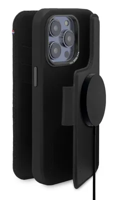 Image de Decoded Etui Portefeuille Détachable Cuir Avec Magsafe Avec Rabat Pour Iphone 14 Pro Max - Noir