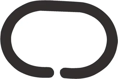 Duschvorhangringe Kunststoff Polypropylen Schwarz - 12 Stücke