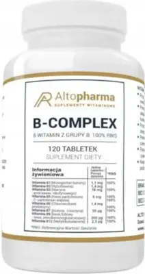 Produktbild von Vitamin B-Komplex 8 B-Vitamine Nahrungsergänzungsmittel 120 Tabletten