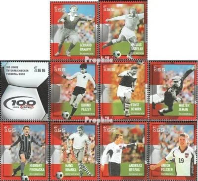 Produktbild von Briefmarken Österreich 2004 Mi 2460-2469 (kompl.Ausg.) postfrisch Fußball