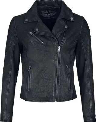 Produktbild von Rock Rebel by EMP Damen multicolore Lederjacke mit Allover-Print L