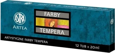 Zdjęcie produktu dla Farby tempera Astra 12 kolorów 20 ml