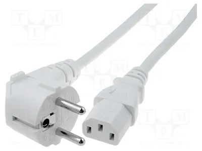 Produktbild von 1x Kabel CEE 7/7 (E/F) abgewinkelter Stecker,IEC C13 weiblich Computerversorgungsk E