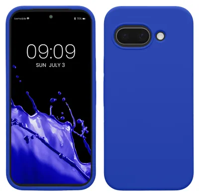 Produktbild von kwmobile Handyhülle für Google Pixel 9a Hülle, für Pixel 9a Case - Hülle Silikon - kabelloses Laden - Baltik Blau