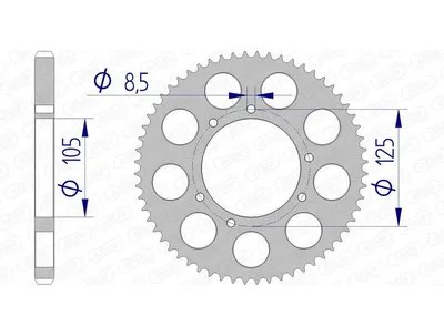 Zdjęcie produktu dla Tylna aluminiowa zębatka AFAM 48200 - 428