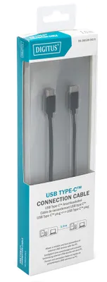 Image de Câble USB 2.0 DIGITUS, USB-C - USB-C mâle, 1,0 m