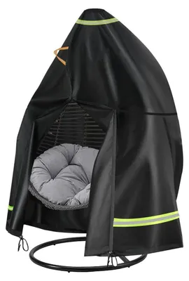Productafbeelding van Afdekhoes voor hangstoel, 190x115 cm, 420D Oxford, waterdicht, UV-bescherming, winddicht, met rits