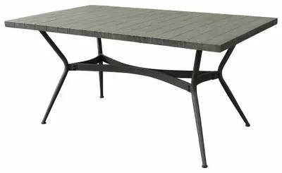 Immagine prodotto di Tavolo rettangolare con piano in Vetroceramica e base in acciaio 160x90xH75 cm per esterno Minosse