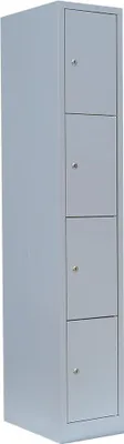 Produktbild von Schließfachschrank Wertfachschrank Fächerschrank Spind 4 Fächer Lichtgrau 520410