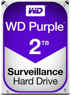Zdjęcie produktu dla Western Digital Purple, 2 TB, 5400 RPM, 64 MB, 3.5", Serial ATA III