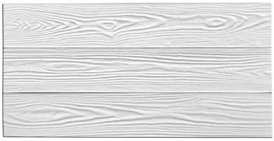 Three white wooden planks with a wood grain texture.