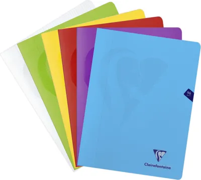 Produktbild von Clairefontaine 10x Heft Mimesys, 24x32cm, 48 Blatt 90g, kariert Sortiert 303368C