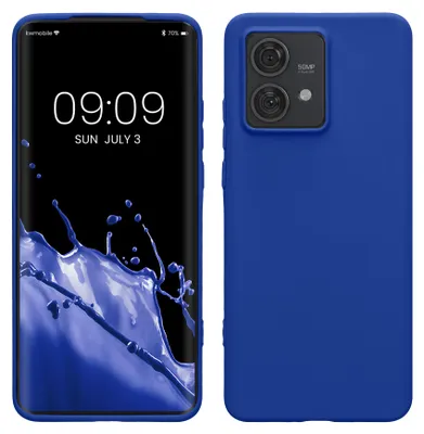 Produktbild von kwmobile Handyhülle für Motorola Edge 40 Neo Hülle - TPU Case - Kabelloses Laden - Schutzhülle Cover in Baltik Blau