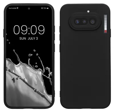 Produktbild von kwmobile Handyhülle für Nothing Phone (4a) Hülle - weiches Handy Silikon Case - Schutzhülle Cover - Schwarz matt
