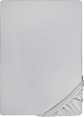 Produktbild von Spannbettlaken Microfaser Interlock-Jersey silber grau 90 x 190 - 100 x 200 cm