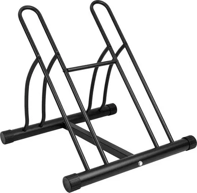 Produktbild von Unyqoos® Fahrradständer zur Bodenmontage für 2 Fahrräder, Stahl, 610×570×560 mm, Radaufnahme bis 64 mm, Abstand 320 mm, Montagematerial inklusive
