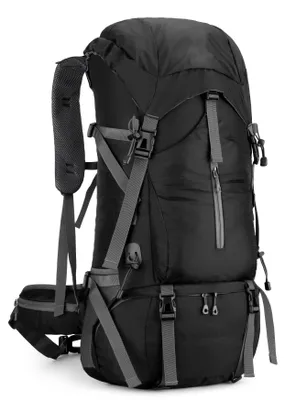 Produktbild von Wanderrucksack 70L Trekkingrucksack Regenhülle Reiserucksack Wasserdichter Campingrucksack für Wandern Camping Bergsteigen Reisen Sport Herren Damen