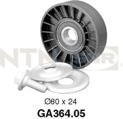 Produktbild von SNR GA364.05 Umlenkrolle Keilrippenriemen für SAAB 9-5 Kombi (YS3E) 9-5 (YS3E) 900 II Cabriolet