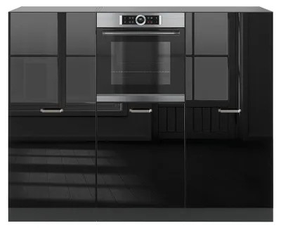 Zdjęcie produktu dla Blok kuchenny Vicco R-Line Czarny/antracyt o wysokim połysku 180 cm bez blatu roboczego, Model 40967