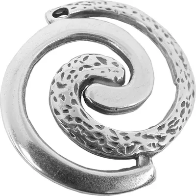 Produktbild von Anhänger Spirale Messing versilbert im Used Look Minott 27927