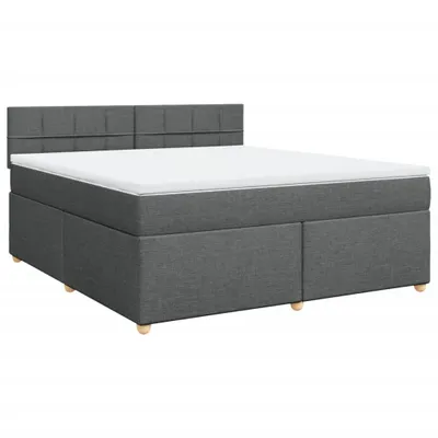 Obrázok produktu pre vidaXL Boxspring posteľ s matracom Tmavo šedá 180x200 cm Látka