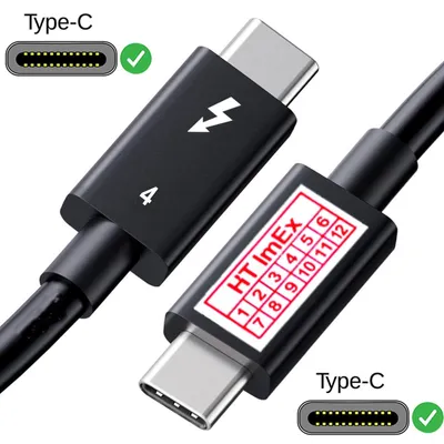 Produktbild von USB C Kabel 40 Gbit,s 100W 5A für Lenovo 40 AN ThinkPad Thunderbolt 3 Dock Gen 2