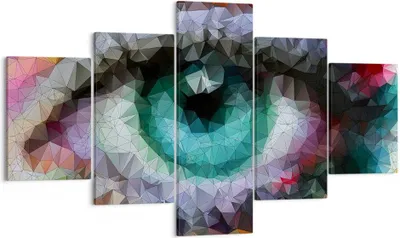 Produktbild von Bild auf Leinwand - Leinwandbild - elegant Diamant futuristic geometrisch - 125x70cm - Wand Bild - Wanddeko - Leinwanddruck - Bilder - Kunstdruck - Leinwand bilder - Wandkunst - EA125x70-3172