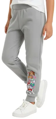 Image de Pantalon de jogging Paw Patrol pour filles - Skye, Everest, Liberty et Marshall. Pantalon de sport pour enfants, couleur gris, tailles 110-116