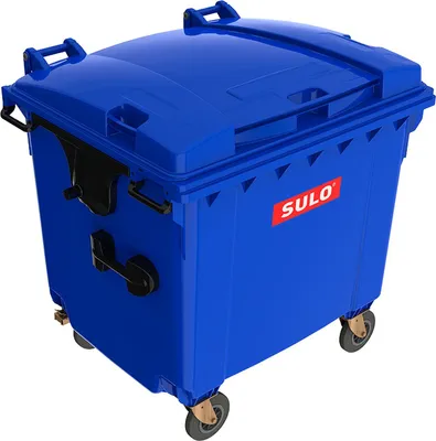 Produktbild von Sulo I Müllcontainer MGB 1100 Liter | 4-Rad-Behälter mit Flachdeckel | Blau