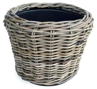 Produktbild von Pflanzen-/Blumenkorb - Rattan - geflochtene Weide - D36 x H28 cm - Trockentopf - Pflanztopf