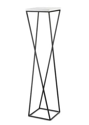 Produktbild von HowHomely Modern Pflanzenständer, Blumenhocker aus Metall Schwarz 100 cm Höhe - Blumenständer für das Haus