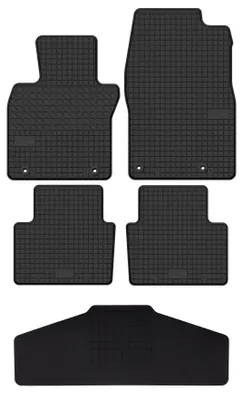 Image de Tapis de sol en caoutchouc + tunnel pour Mazda 3 IV 2019- (hayon/berline) – 5 pièces, noirs, sur mesure