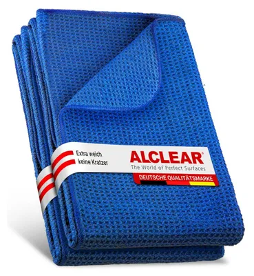 Produktbild von Mikrofasertuch Poliertuch Trockentuch - 60 x 40 cm - 2 Stück - Blau - Trockentuch