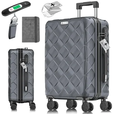 Produktbild von KESSER® Reisekoffer | Koffer ABS Hartschalenkoffer mit Zahlenschloss, Kofferwaage & Reisebrieftasche 360° Rollen | Koffer für Business & Reise Trolley