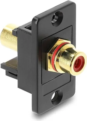 Obrázek produktu pro DELOCK Panel Mount Cinch Bu.zu Cinch Bu.vergold. rot/schwarz