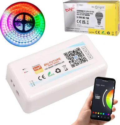 Produktbild von Treiber LED RGB Tuya 15A 180W 12V – Intelligente Steuerung von LED Streifen