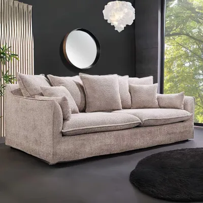 Produktbild von Hussensofa 3-Sitzer PARADISO 200cm Bouclé champagner Federkern