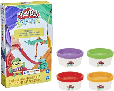 Produktbild von Hasbro - Play-Doh - Elastix Spielknete (4er Pack)