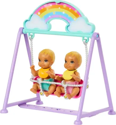 Produktbild von Barbie Skipper Babysitters Inc. Skipper Babysitter-Puppe mit Zwillings-Kinderzimmer-Spielset und Zubehör, Modepuppe, Weiblich, 3 Jahr(e), Mädchen, 169 mm, 500 g