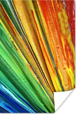 Produktbild von MuchoWow® Poster Buntes Ölgemälde 80x120 cm - Papierdruck