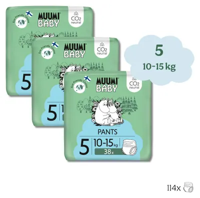 Produktbild von Moomin Baby - Öko-Windelhosen - Größe 5 - 10 bis 15 kg - Vorteilspack