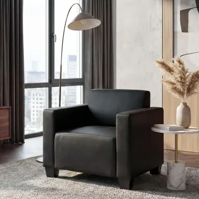 Produktbild von Sessel Loungesessel Lyon, Kunstleder  schwarz